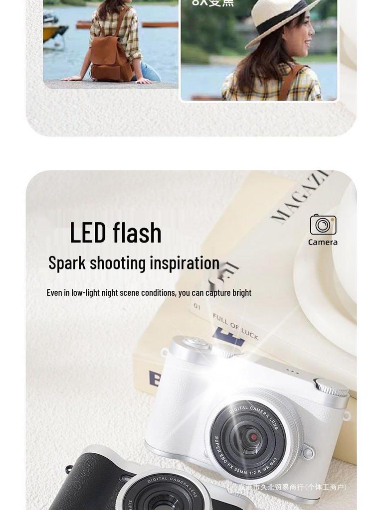 9600W Retro Dual-Kamera mit Schönheitsfilter - Niedliche digitale Polaroid für Studenten
