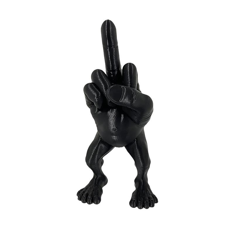 Figurină cu Degetul Mijlociu cu Picioare Birou de Birou Gest Amuzant cu Mâna Figurine Rășină Ornamente Creative pentru Casă Cadou Decor Cameră