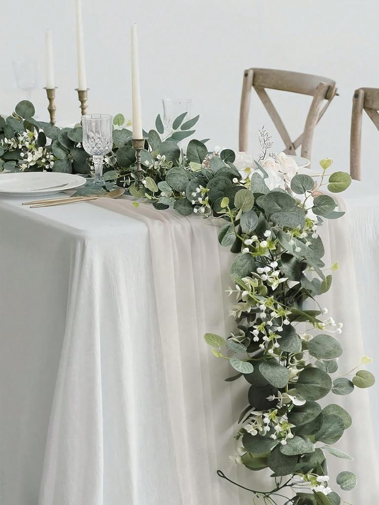 Artificial artificial eucalyptus vine plant Wedding decoration supplies Green wedding background arch wall ornament 1pc