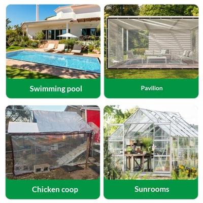 Transparent Waterproof Cloth Thickened Oilcloth Garden Rainproof Plastic Cloth Plant Cold-Proof Heat Insulation Tarpaulin