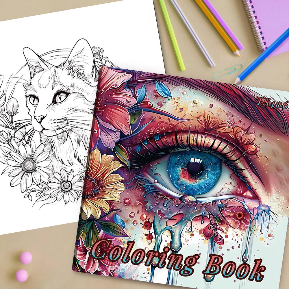 1pc,Adult coloring book,30 sheets different patterns 8.3x8.3''100gsm,is a Valentine's Day Easter holiday gift