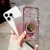 Crossbody Lanyard Shockproof Glitter Plating Mirror Magsafe Holder Case for iPhone 16E 16 15 14 Plus 13 12 11 Pro XS Max XR X