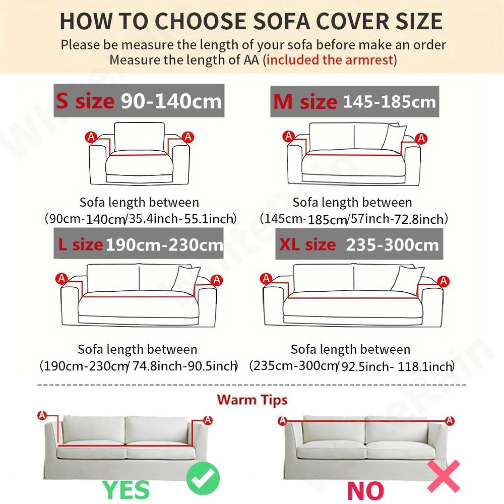 1 Stück Technologie Stoff Sofabezug Langlebiger Unifarbener Sofaschutz für Schlafzimmer Büro Wohnzimmer 1/2/3/4 Sitzer Heimdeko