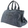 Prada Canapa ToteL Handbag B1872B Blue Denim Women Used