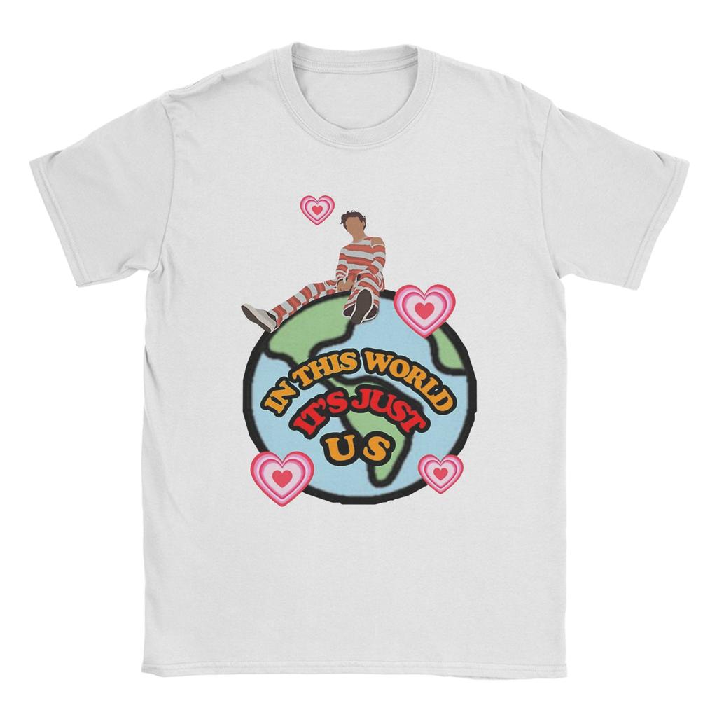 Unisex Unisex Harrys Kiss All The Time Album T Shirts Styles Pure Cotton Tops Vintage Short Sleeve Crewneck Tees Plus Size Tshirt