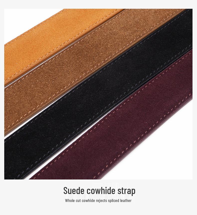 Women's Suede Leather Belt with Niche Jeans Design - Retro, Versatile, High-End Accessory