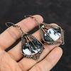White Buffalo Turquoise Earring Copper Wire Wrapped Earring Gemstone Copper Jewelry Decent Earring Gifts For Wife Handmade Brand New Jewelry