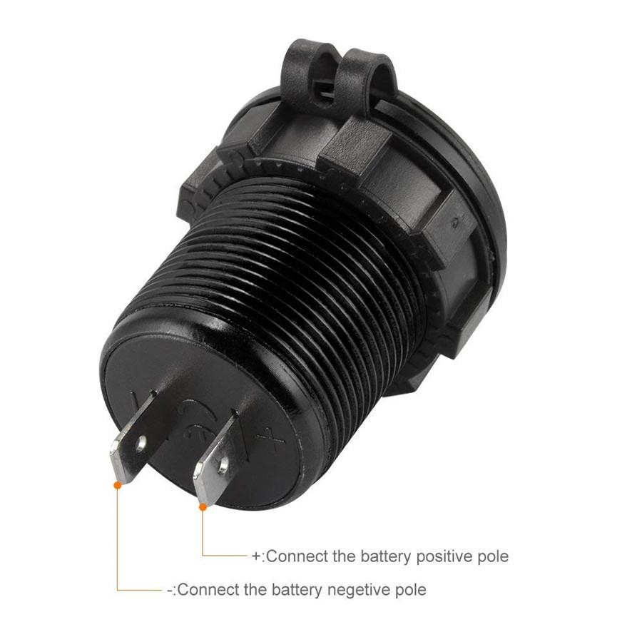 12V Dual USB Port 4.2A Cigarette Lighter Charger Socket LED Digital Voltmeter 1x