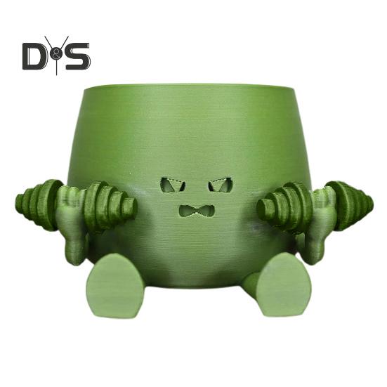 Happy Face Sukkulenten-Pflanzgefäß, 3D-gedruckt, Tisch-Blumentopf, Home-Office-Dekor, Blumentopf für Kakteen und Sukkulenten, Geschenk für Pflanzenliebhaber