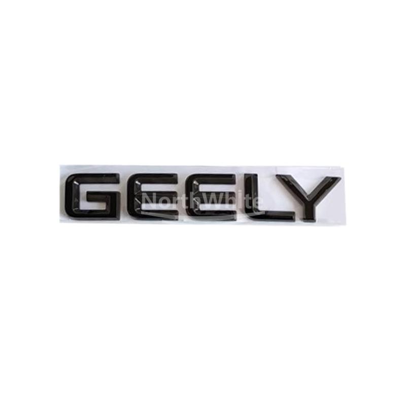Black Silver Chrome ABS Sticker Car Styling Badge Letters Emblem Labeling Logo Decal For Geely Preface