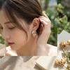 Stylish Water Drop Zircon Earrings With Geometric Design For Women