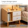 Wuli House Bedside Cabinet Bedroom Bedside Cabinet Modern Simple And Multifunctional Solid Wood Storage Cabinet Simple Cabinet