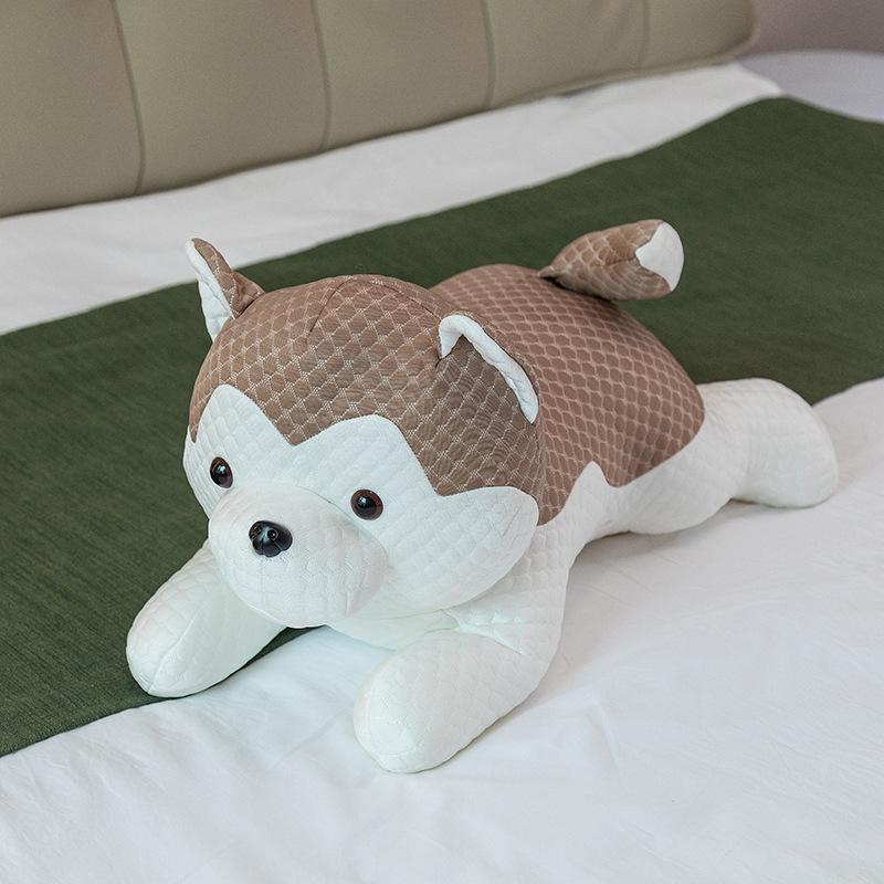 New summer ice bean fabric husky party pillow doll nap pillow plush toy birthday gift
