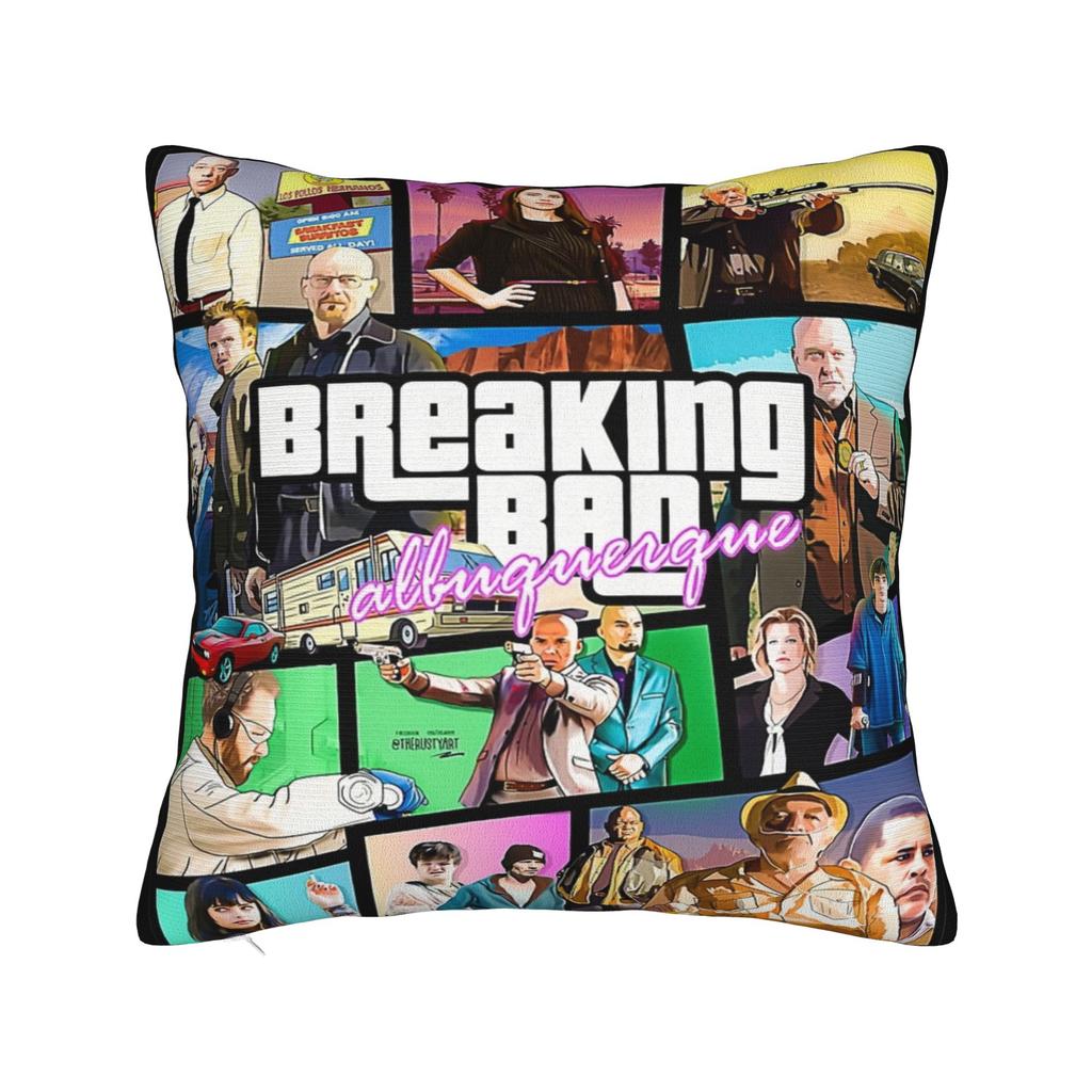 Breaking Bad Walter White Poster Square Pillowcases Polyester Seat Game Cushion Case Cool Decorative Throw Pillow Case 40*40