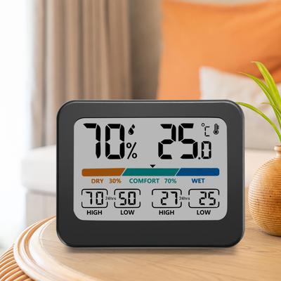 Hushåll Storskärm Digital Display Temperatur Luftfuktighetsmätare Multifunktionell Hem Färgskärm Temperaturmätare Hygrometer