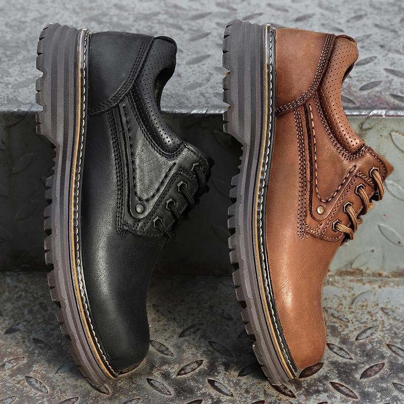 Luxury British Outdoor Mens Oxford Shoes High-end Genuine Leather Casual Shoes New Retro Work Footwear Brand Formal Dress Flats