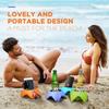 8-Pack Beach Sand Coasters Drink Cup Holders - Must-Have Accessories for Women, Adults, and Families On Beach Vacation - Multicolor