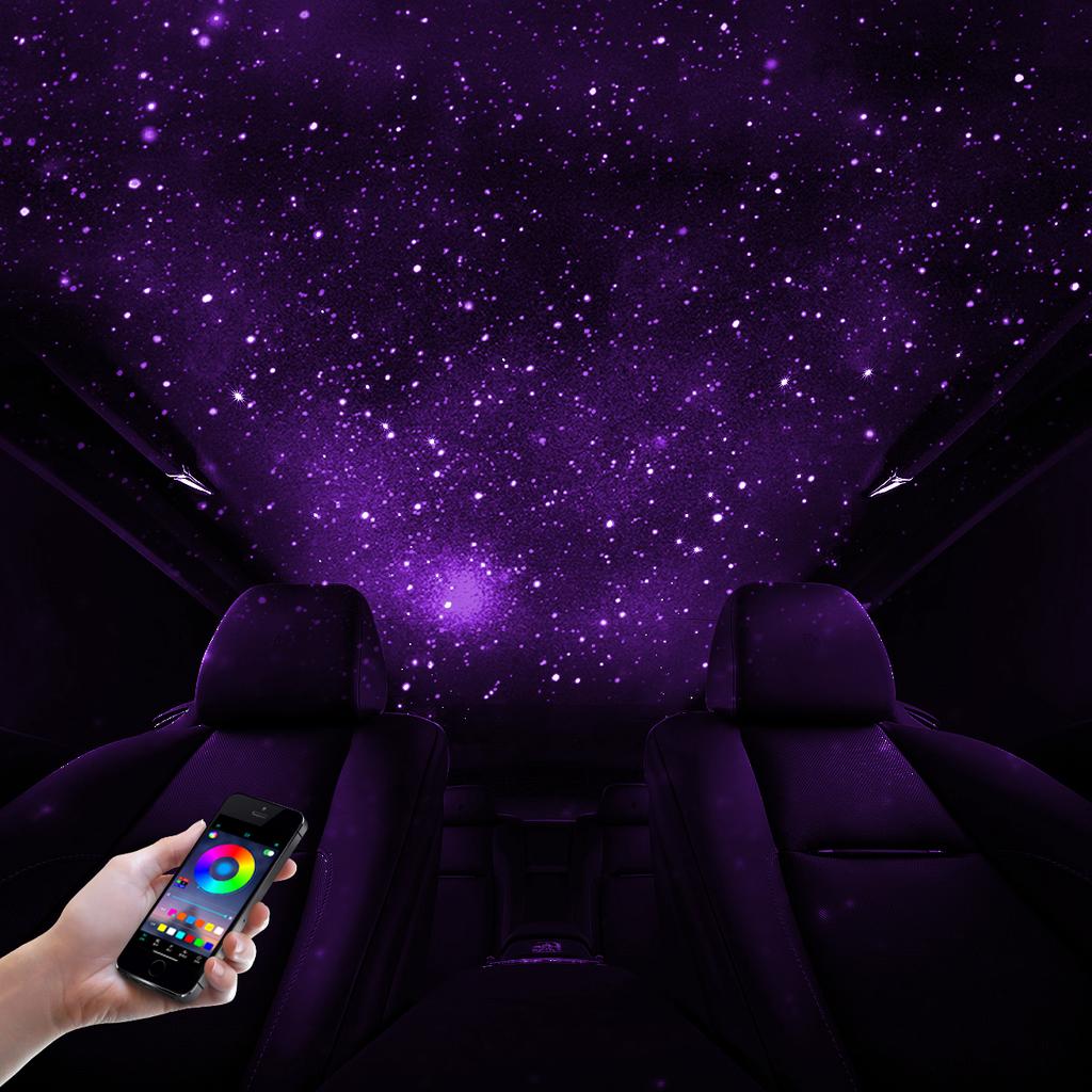 6W 3M Twinkle Starry Sky APP Remote Led Car Roof Star Light Fiber Optic Interior Ceiling Decorative Ambient Atmosphere Lamp
