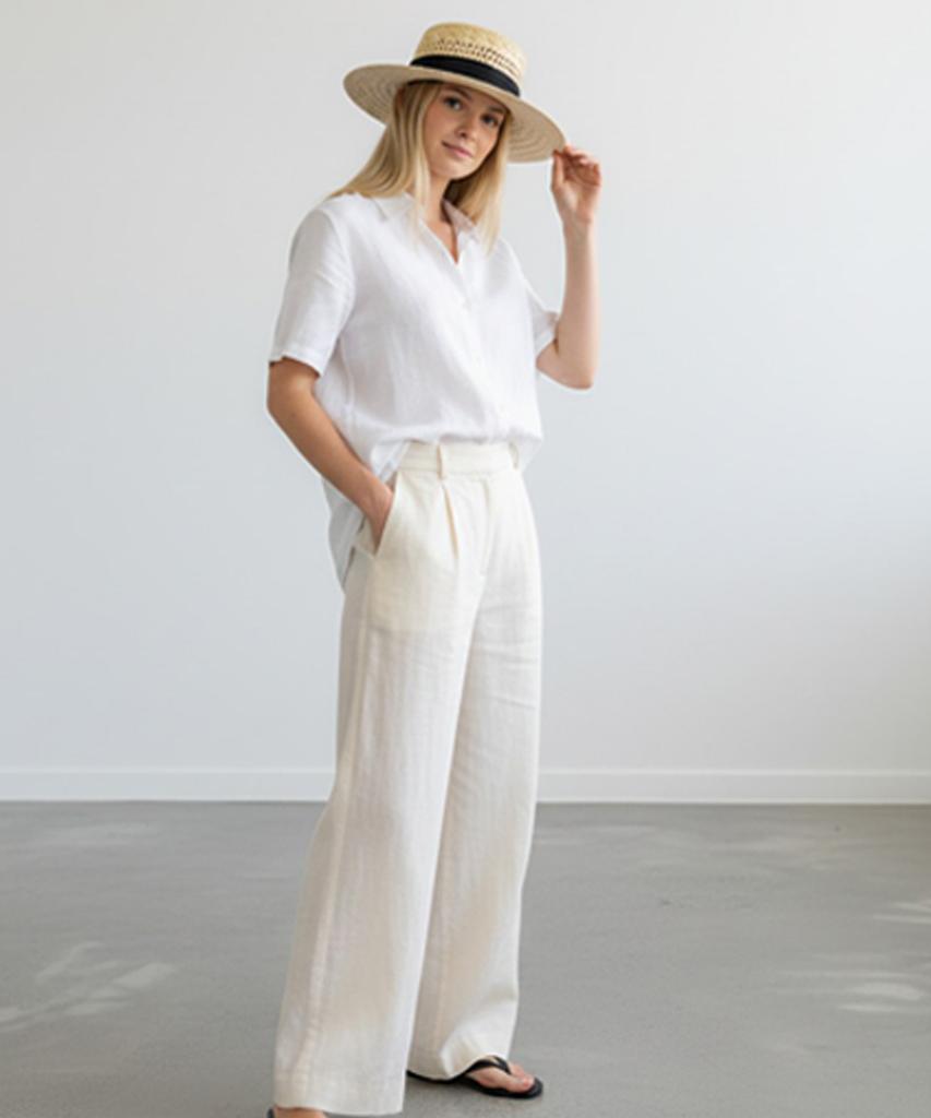 Yunibeosyeolkemiseuteuli Sanjose Bk Line Beige Panama Hat Panama Hat
