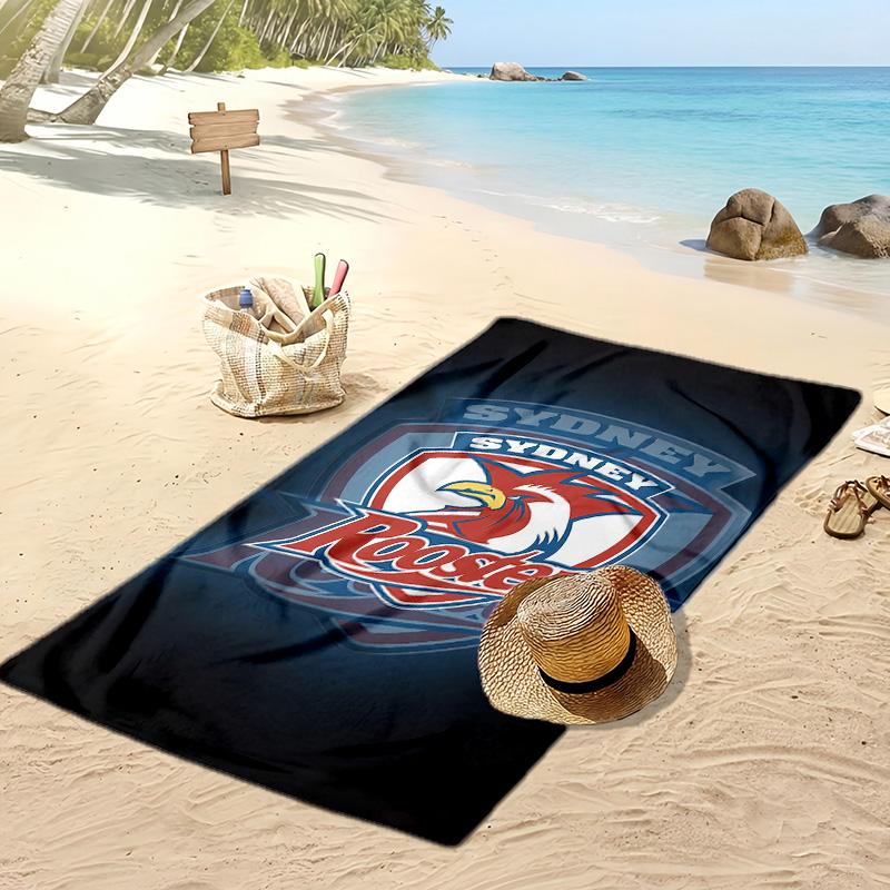Sydney Roosters Print Beach Towel Soft Portable Quick?dry Towel For Pool Summer Vacation Outdoor Sport
