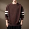Men's Retro Color Block Patchwork Knit Sweater - Autumn 2025 Collection