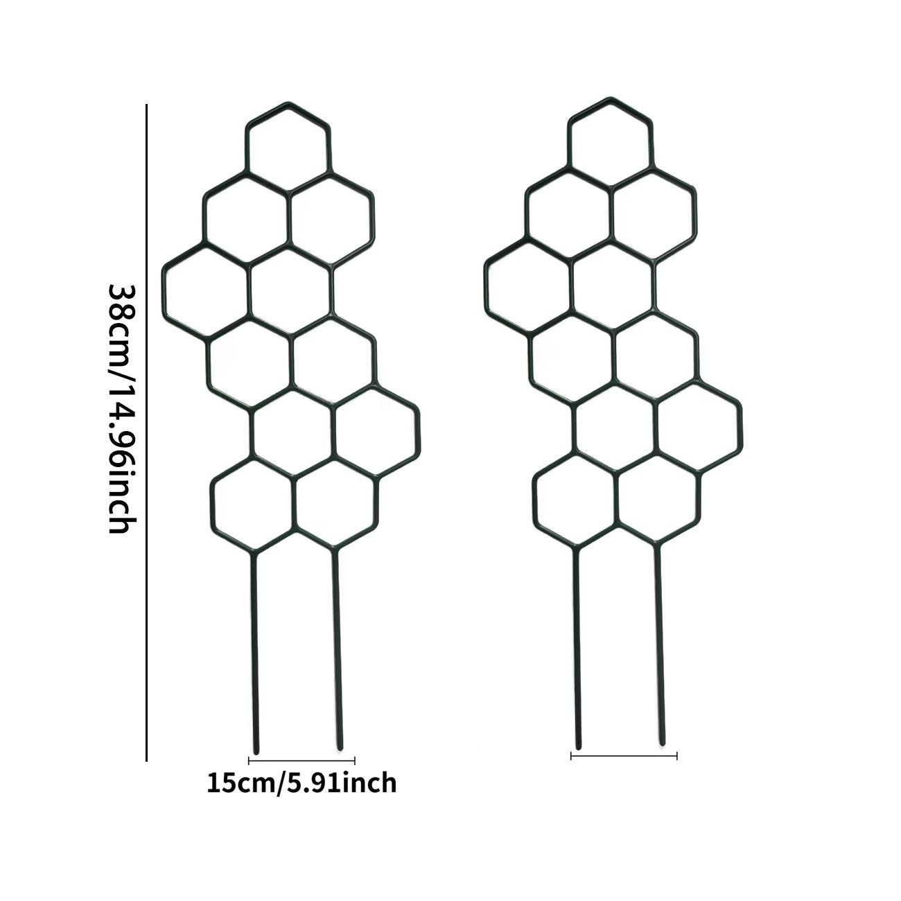 

2-Pack Honeycomb Plant Trellis Rustproof Climbing Support 14.96x5.91 Inch for Potted Vine Flower Indoor Outdoor Garden Decor