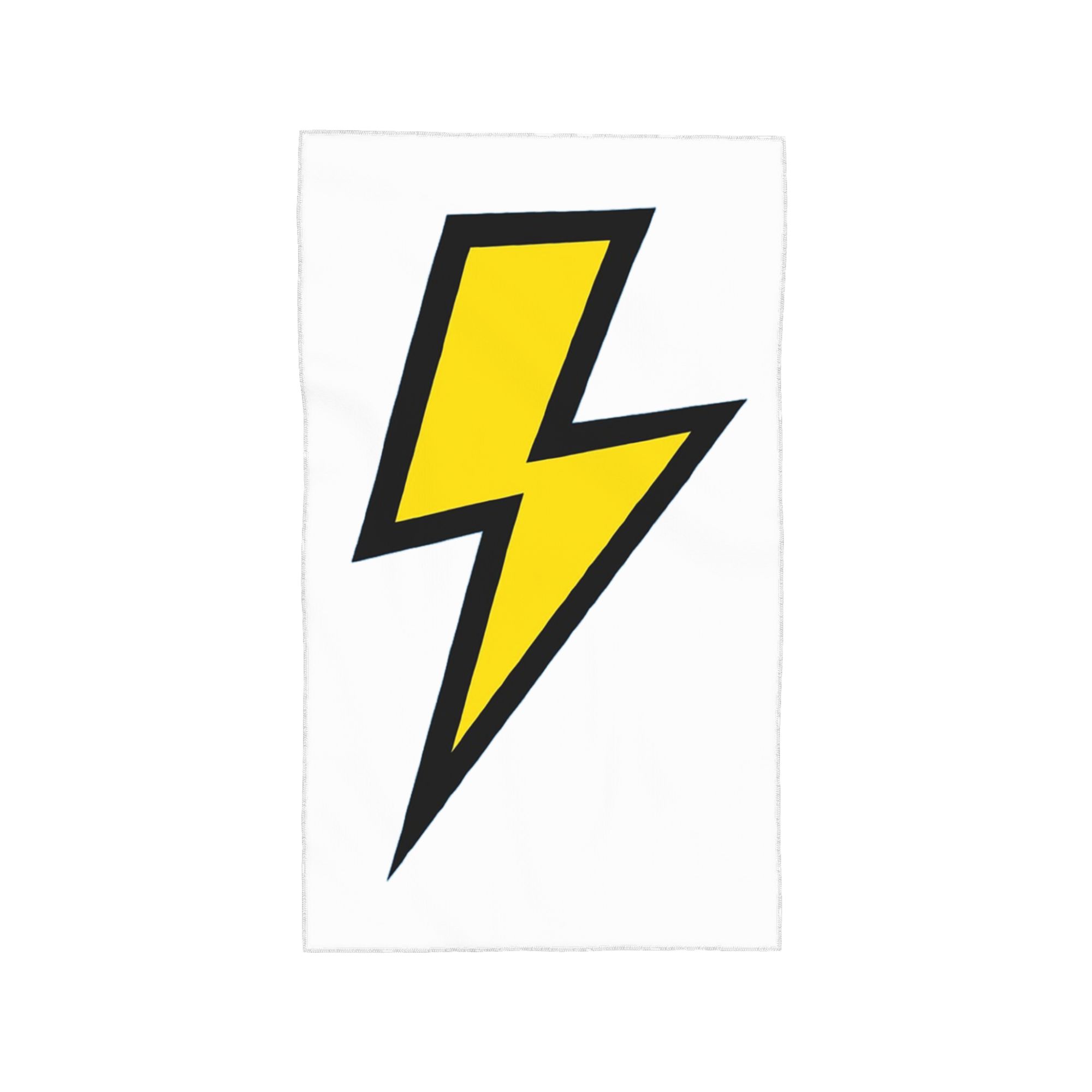 Yellow Lightning Bolts with Bright Blue Background Soft Face Towel Quick Dry Pool Bath Cotton Towels Breathable W30*H60(CM)