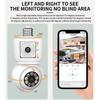8MP E27 Bulb WiFi Camera 4K Lens Dual Screen Cam Auto Tracking Two Way Audio Night Vision CCTV Security Protection ICSEE