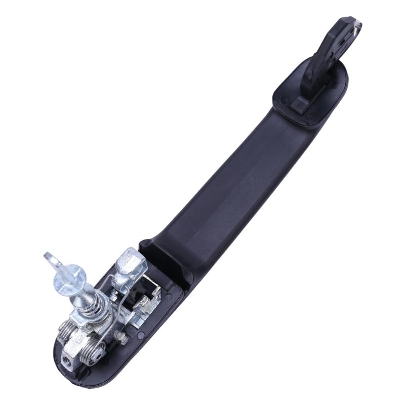 Black Exterior Car Door Handle with Integrated Lock Component, 6N0837207 6N0837207C Single-Body Engineering-Plastic Design for Mechanical Bolt-On