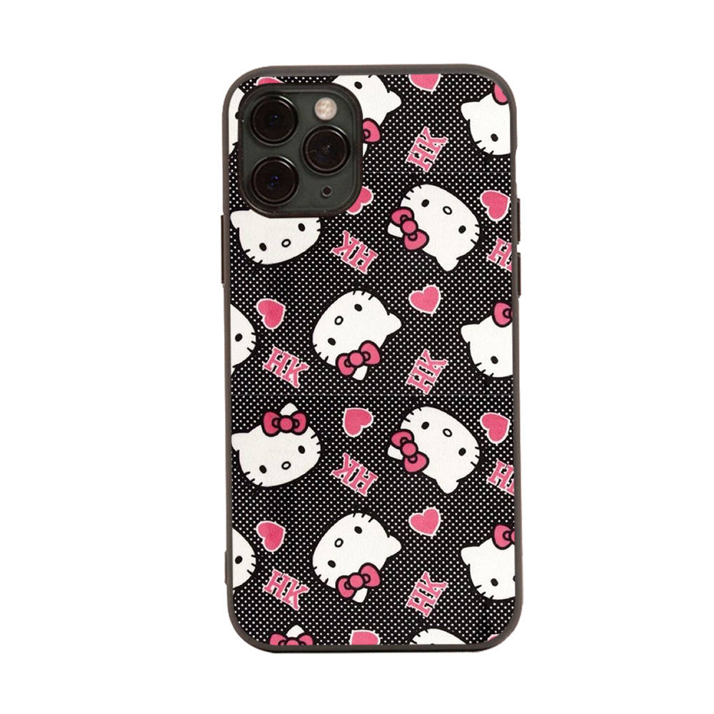 Case for iPhone 16 15 Plus 14 13 12 11 Pro 8 7 6S 6 SE 5S X XR XS Max Realme C30 C33 C31 9I Black Sofe Cover LI14 Hello Kitty