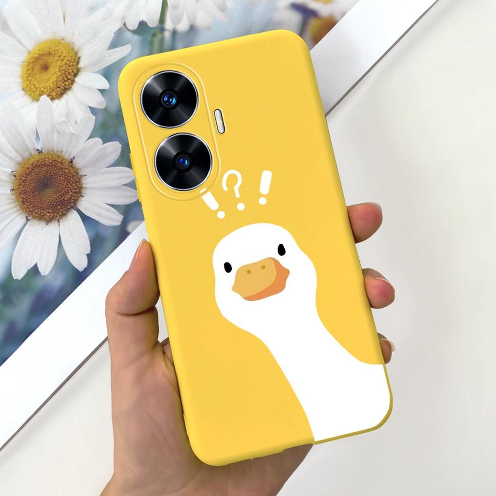 Soft Silicone Phone Case For Realme C55 C53 C51 Oppo Back Cover Funny Dinosaur Cat Printing Fundas Shell RealmeC53 C 55 53 Coque
