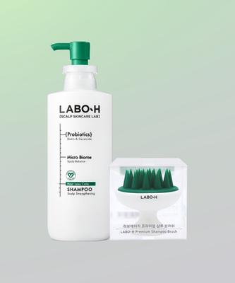 Labo H Håravfall Lindring Hårbotten Stärkande Schampo 400 ml + Schampoborste