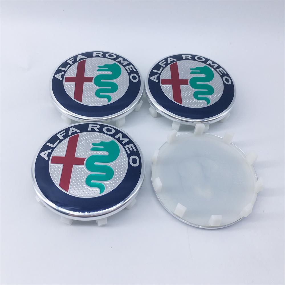 40pcs 60MM 10pin For Alfa Romeo 156 159 147 Giulia Giulietta MITO Stelvio GT Car Emblem Wheel Center Covers Hub Cap Stickers