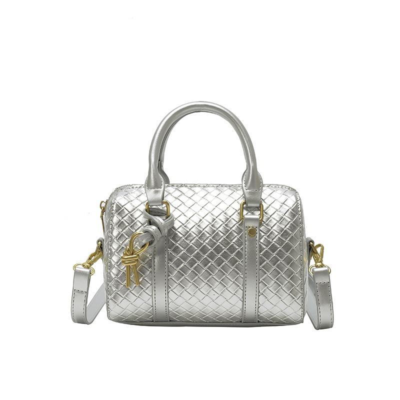 

Осень новая сумка на плечо кроссбоди женская плетеная сумка кроссбоди маленькая ретро сумка серебряный