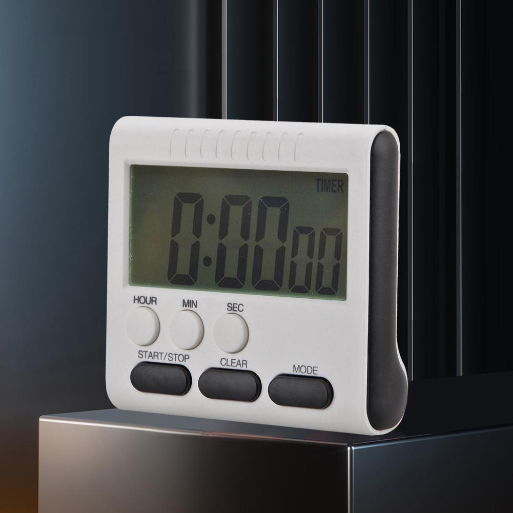 Multifunction Kitchen Timer 24 Hour Kitchen Electronic Clock Portable LCD Digital Display  Practical for Kids and Seniors