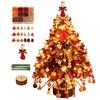 Beaded Christmas Tree Set - Decorative Holiday Tabletop Centerpiece for Christmas Home Decor