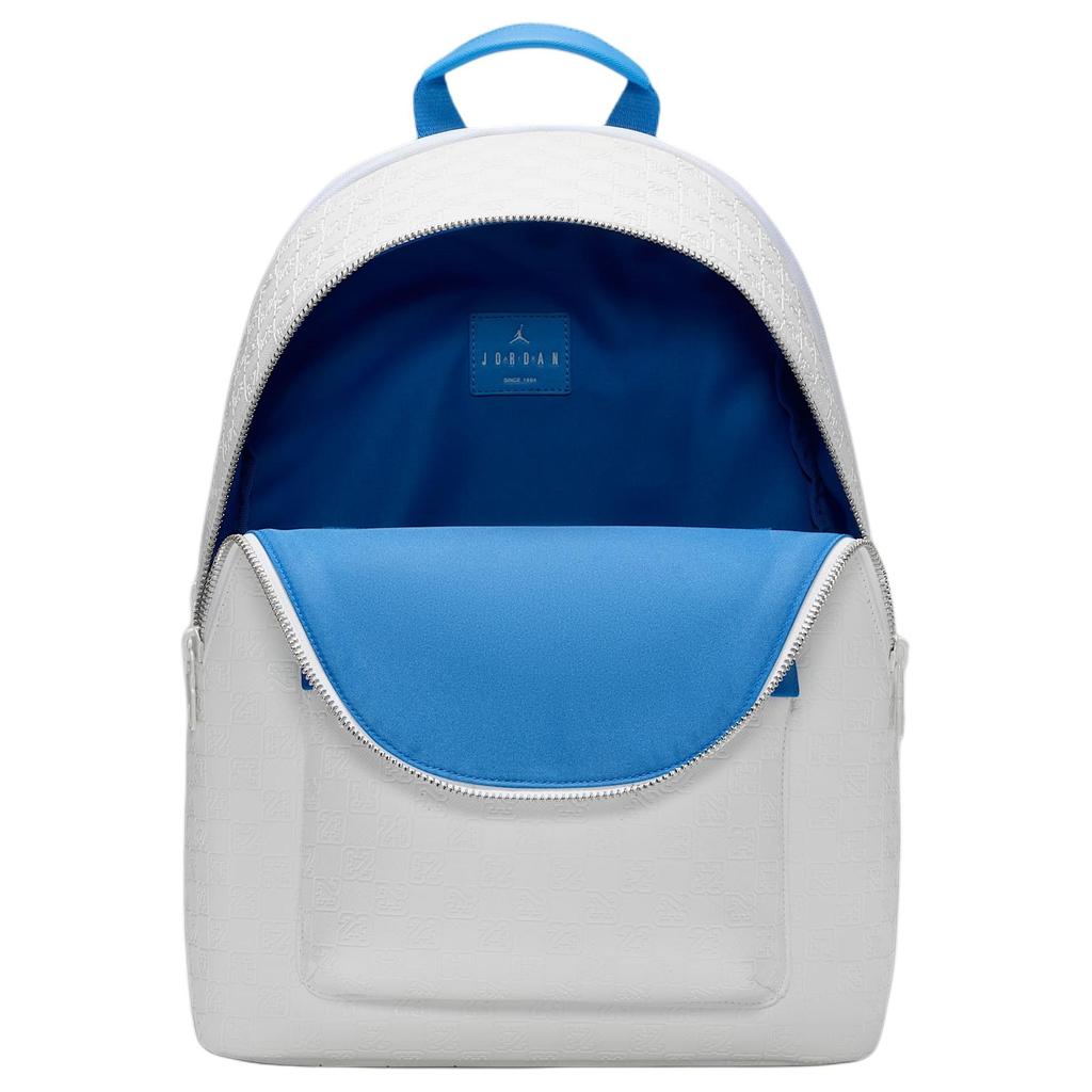 New Jordan Polyurethane Backpack Large Size Unisex White JD2443026AD-003