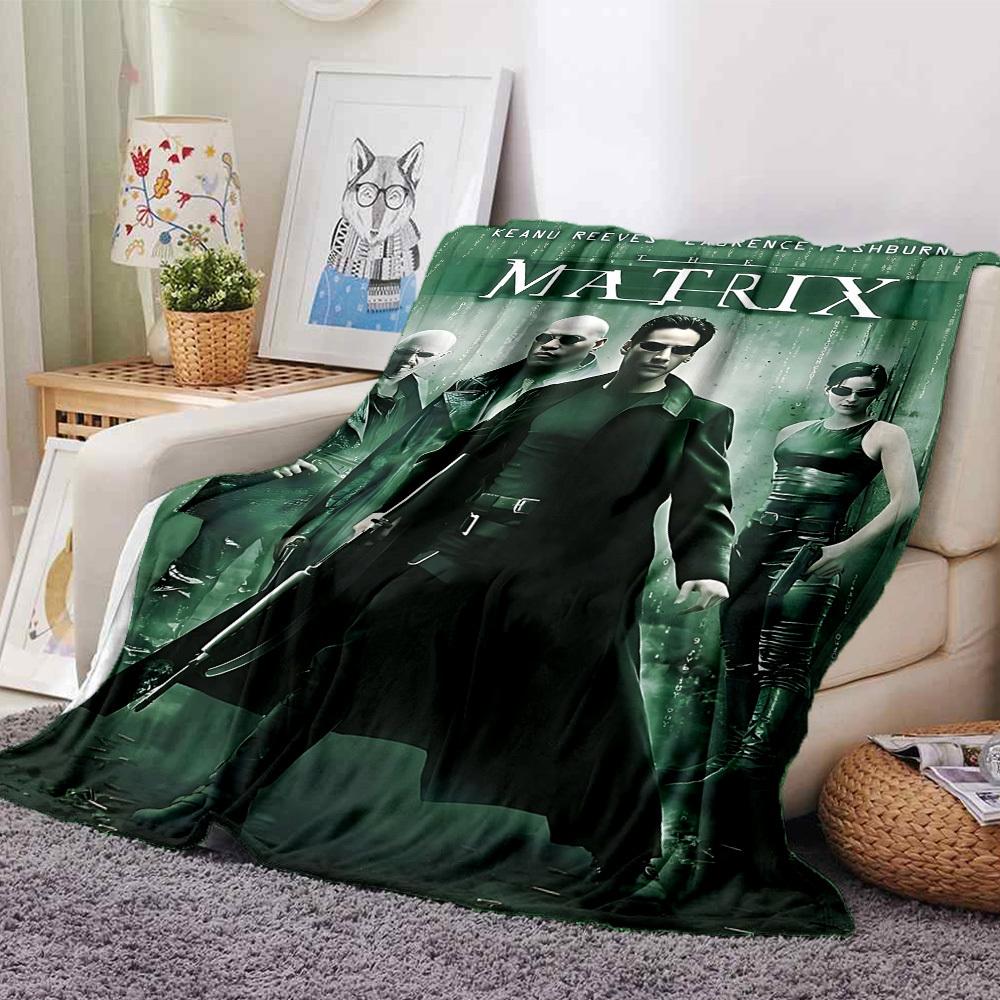 

1pc Matrix Keanu Reeves Flannel Blanket Soft Warm Throw for Home, Office, Travel, All-Season Cozy Bedding GiftL1156 80cmx120cm(31inx47in)