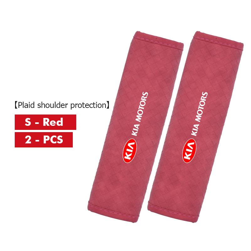 CNR2 For KIA Leather Car Seat Belt Shoulder Pad Shoulder Strap Protection Pad Sorento Stinger Soul Spectra Niro Cadenza Sephia