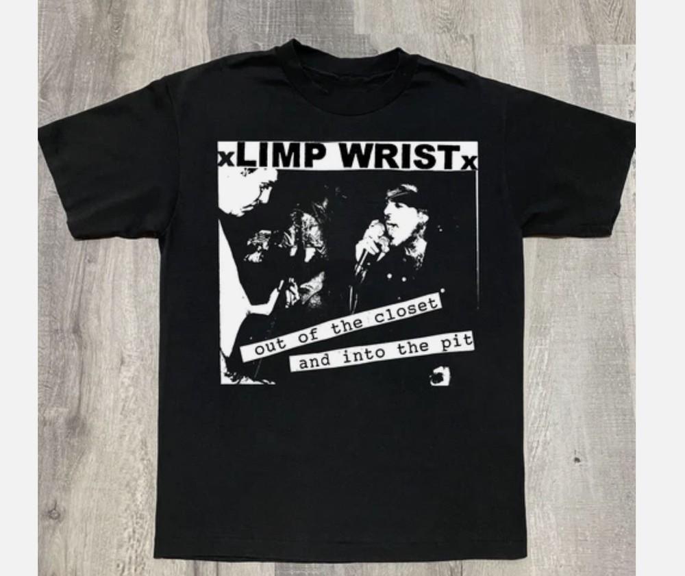 

Limp Wrist band Out Of The Closet Adult Cotton Unisex New T-Shirt Full Size Unisex T-Shirt L