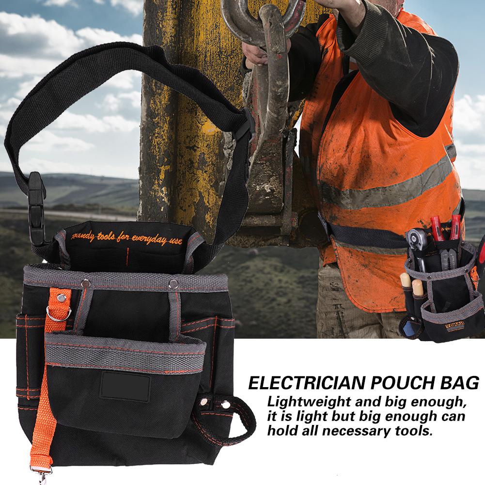 8 Pockets Belt Tool Bags Adjustable Portable Pouch Electrician Bag