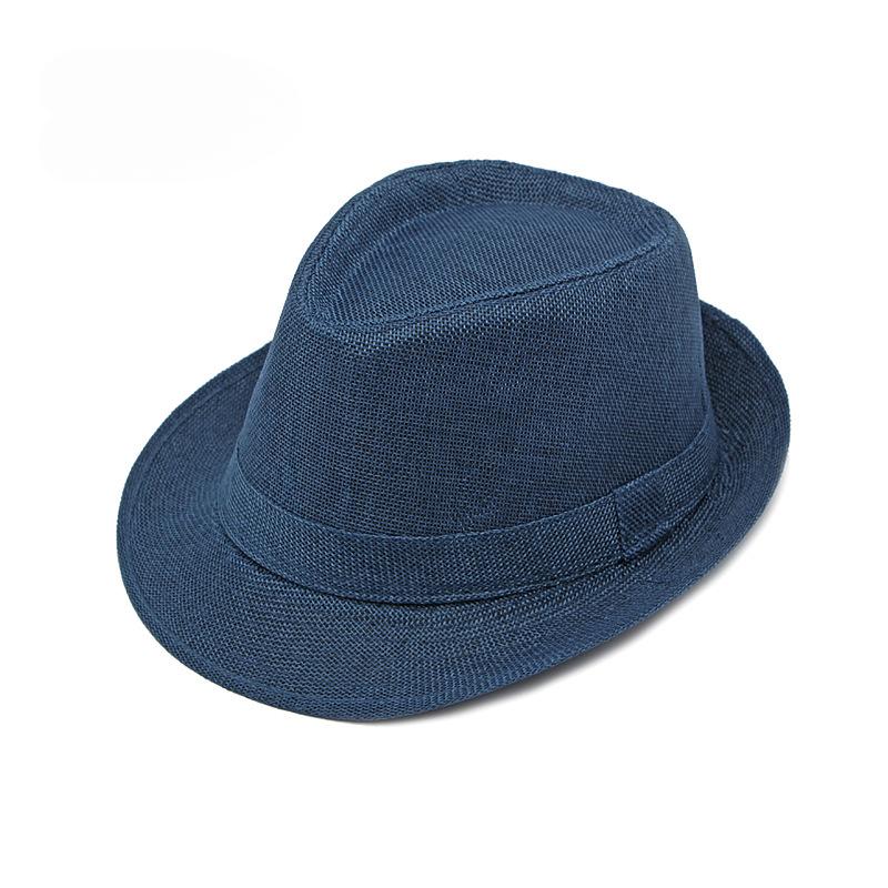 Middle-aged Spring and Summer Outdoor Sun Protection Hat Beach Top Hat Female Casual Retro Jazz Linen Hat  Fedoras for Man Party