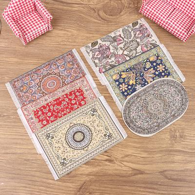 1 Stück 1:12 Puppenhaus Miniatur Bodenteppich Abdeckung Teppich Bodenmatte Modell Schlafzimmer Wohnzimmer Dekor Spielzeug Puppenhaus Zubehör