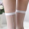 Women's erotic underwear perspective thigh non-slip sexy free black silk stockings high stockings stockings mesh socks