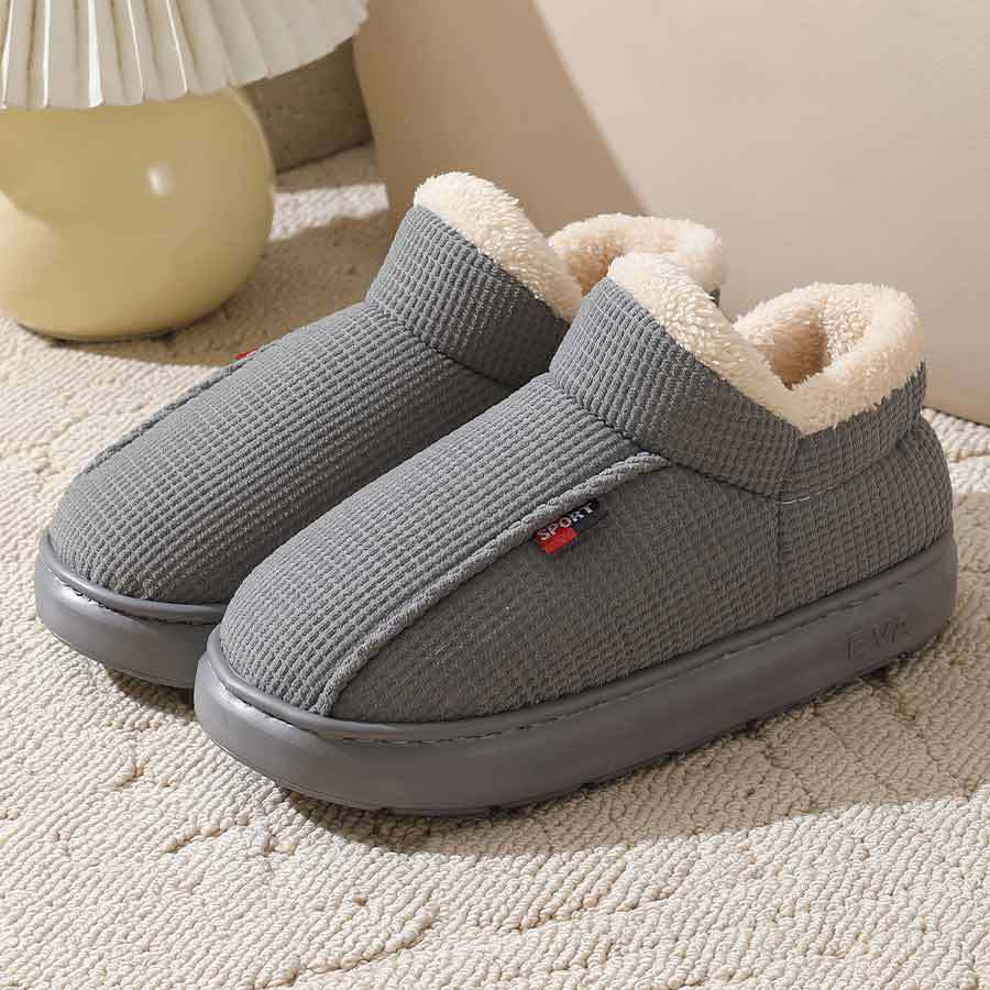 Winter Men's Warm Cotton Slippers Indoor Home Non-slip Winter Home Large Size Home Home Cotton Shoes Men