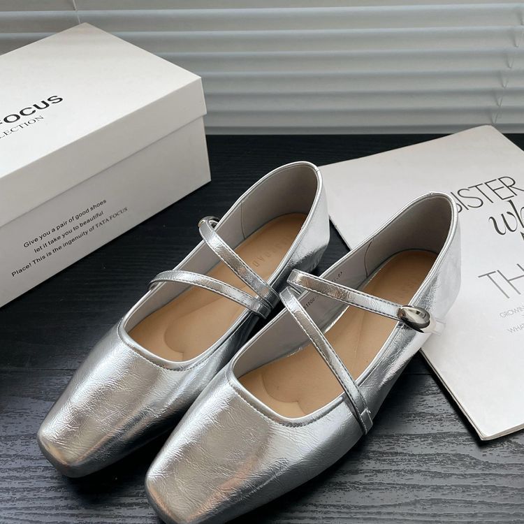 Single Shoe Women's 2025 New Super Foreign Comfortable and Versatile with Skirt One Pedal Soft Sole Square Head Mary Jane Women's Shoes