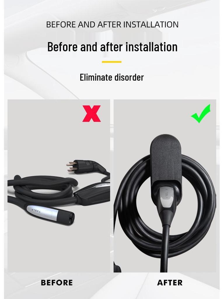 Tesla All Series Y/3 Charging Gun Holder & Wall Mount Stabilizer