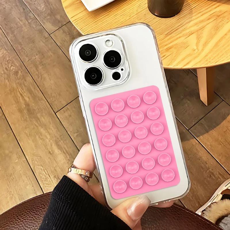 2PCS Silicone Suction Phone Holder Mat Multi-functional Suction Cup Phone Stand Square Single-Sided For Selfies And Videos