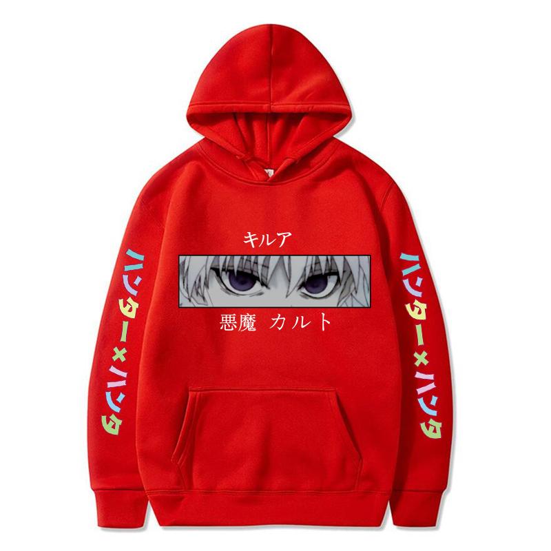 Autumn Winter Hunter Hisoka Kurapika Hoodies Women Killua Zoldyck Devil Eye Sweatshirts Unisex Anime Hxh Hoody Tops