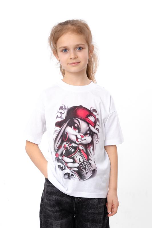 Dívčí oversized tričko – Trendy grafický potisk, Letní 6414-001-33-5-2 HC